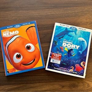 NWT Bundle of Finding Nemo and Finding Dory blu-ray DVDs